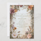 Art Nouveau Viktorianisch Royal Floral Wedding Einladung (Vorderseite)