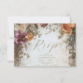 Art Nouveau Viktorianisch Royal Floral Wedding RSVP Karte (Vorderseite)