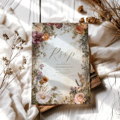 Art Nouveau Viktorianisch Royal Floral Wedding RSVP Karte