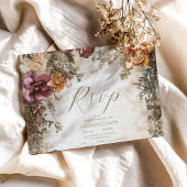 Art Nouveau Viktorianisch Royal Floral Wedding RSVP Karte