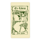 Art Nouveau Viktorianische Ära Ex Libris Lady Temp (Vorne)