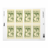 Art Nouveau Viktorianische Ära Ex Libris Lady Temp (Vorne)