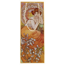 Art Nouveau Vintag Alphonse Mucha Topaz Lady