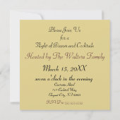 Art Nouveau Vintag Beauty Dinner Cocktail Party Einladung (Rückseite)