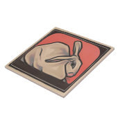 Art Nouveau Vintag Bunny Rabbit Tierthema Fliese (Seite)