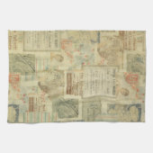 Art Nouveau Vintag Couture Art Deko Dekopaution Geschirrtuch (Horizontal)