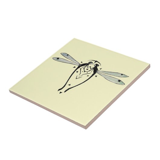 Art Nouveau Vintag Dragonfys Fliese (Seite)