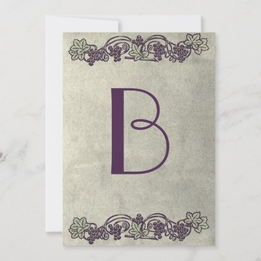 Art Nouveau Vintag Vineyard Fotonics Einladung (Rückseite)