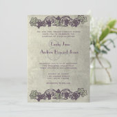 Art Nouveau Vintag Vineyard Fotonics Einladung (Stehend Vorderseite)