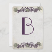 Art Nouveau Vintag Vineyard Fotonics Einladung (Rückseite)