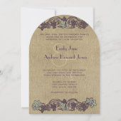 Art Nouveau Vintag Vineyard Fotonics Einladung (Vorderseite)