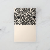 Art Nouveau Vintage Botanical Floral Pattern  Dankeskarte (Innenseite)