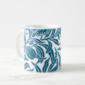 Art Nouveau Vintage Botanical Floral Pattern  Kaffeetasse (Vorderseite Links)