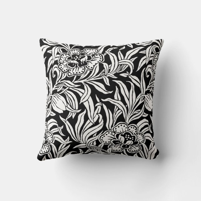 Art Nouveau Vintage Botanical Floral Pattern  Kissen (Rückseite)
