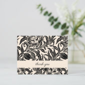 Art Nouveau Vintage Botanical Floral Pattern  Postkarte (Stehend Vorderseite)