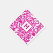 Art Nouveau Vintage Botanical Floral Pattern  Serviette (Ecke)