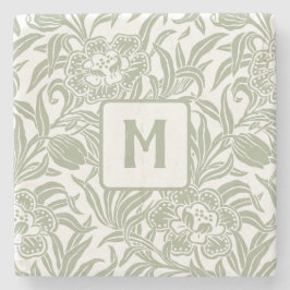 Art Nouveau Vintage Botanical Floral Pattern  Steinuntersetzer