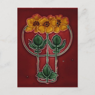 Art Nouveau Vintage-Design Postkarte