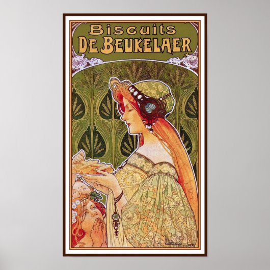 Art Nouveau Vintage Poster: Biscuits Poster (Vorne)