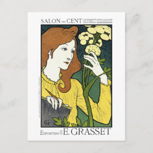 Art Nouveau Vintage Postkarte: von Grasse Postkarte
