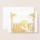 Art Nouveau Vintage reader Folienkarte (Vorderseite mit Umschlag)
