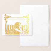 Art Nouveau Vintage reader Folienkarte (Anzeige)