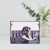 Art Nouveau Vintage reader Postkarte (Stehend Vorderseite)