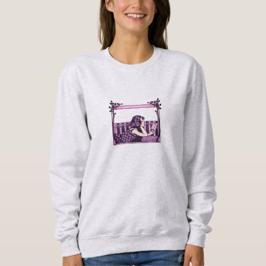 Art Nouveau Vintage reader Sweatshirt (Vorderseite)