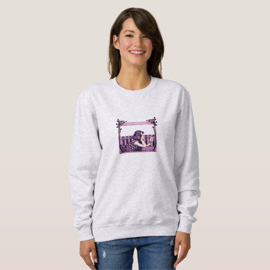 Art Nouveau Vintage reader Sweatshirt (Vorne ganz)