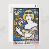 Art Nouveau Vintage Schönheit - Postkarte (Vorne/Hinten)
