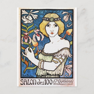 Art Nouveau Vintage Schönheit - Postkarte