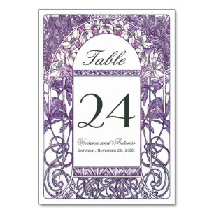 Art Nouveau Vintage Wedding Tischnummern