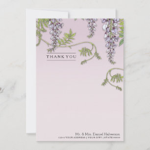 Art Nouveau Vintage Wisteria Florenz Vielen Dank Mitteilungskarte