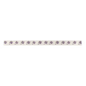 Art Nouveau Violet Floral Pattern Satinband (Vorderseite)