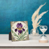 Art Nouveau Violette Iris Fotoplatte (InSitu)
