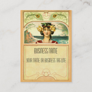Art Nouveau Visitenkarte mit dickem Schriftzug