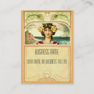 Art Nouveau Visitenkarte mit dickem Schriftzug