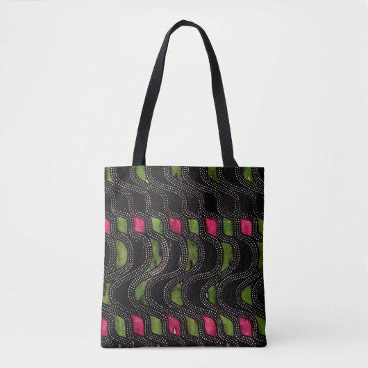 Art Nouveau Wave Pattern Tasche (Vorderseite)