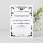 Art Nouveau Wedding Einladung (Stehend Vorderseite)