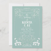 Art Nouveau Wedding Einladung (Vorderseite)