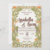 Art Nouveau Wedding Einladung | Elegant 5 Zoll x 7 (Vorderseite)