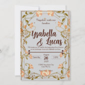 Art Nouveau Wedding Einladung | Elegant 5 Zoll x 7 (Vorderseite)