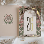 Art Nouveau Wedding Gold Accessoires Tischnummer