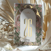 Art Nouveau Wedding Gold Accessoires Tischnummer