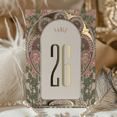 Art Nouveau Wedding Gold Accessoires Tischnummer