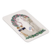 Art Nouveau Wedding Illustration – Vintage Bridal  Magnet (Rechte Seite)