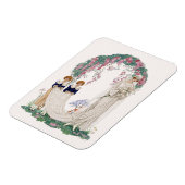 Art Nouveau Wedding Illustration – Vintage Bridal  Magnet (Linke Seite)