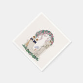 Art Nouveau Wedding Illustration – Vintage Bridal  Serviette (Ecke)