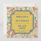 Art Nouveau Wedding Save the Date Card Einladung (Vorderseite)