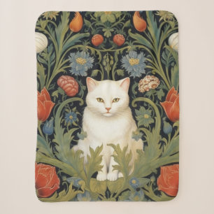 Art nouveau weiße Katze im Garten Sherpadecke